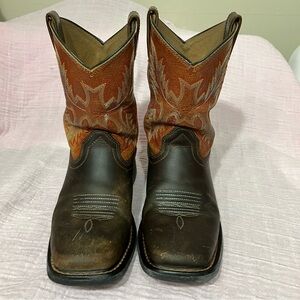 ARIAT Boots Size 3.5 Brown Orange